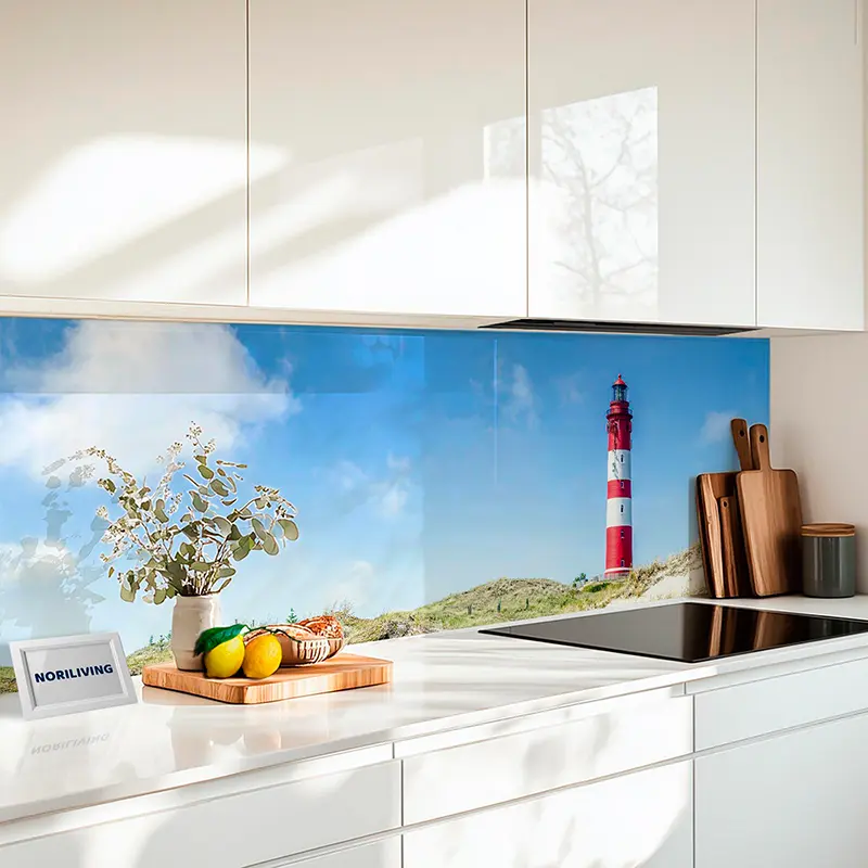 Küchenrückwand Alu Leuchtturm an der Nordsee 049